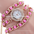 flower shape dial pearl bracelet sexy diy fashion lady watch